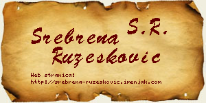 Srebrena Ružesković vizit kartica